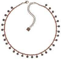 Konplott - Pearl n Ribbons - Rosa , Antikkupfer, Halskette