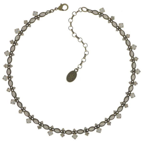Konplott - Mini Treasure - Weiß , Antikmessing, Halskette