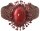 Konplott - Galaxy in Glass - Rot , Antikkupfer, Armband