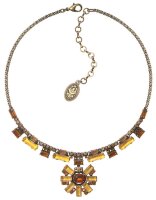 Konplott - Aztec - Braun , Antikmessing, Halskette