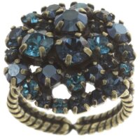 Konplott - Ballroom - Blau , Antikmessing, Ring