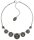 Konplott - Rivoli Concave - Schwarz, Rauchgrau , Antiksilber, Halskette