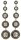 Konplott - Rivoli Concave - Weiß, Kristall , Antiksilber, Ohrringe mit Stecker und Hängeelement