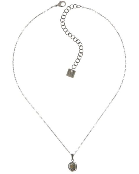 Konplott - Sparkle Twist - Braun, dunkel, Crystal Bronze Shade, Antiksilber, Halskette mit Anhänger