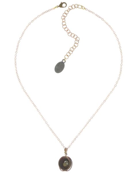 Konplott - Sparkle Twist - Crystal Bronze Shade, Antiksilber, Halskette mit Anhänger