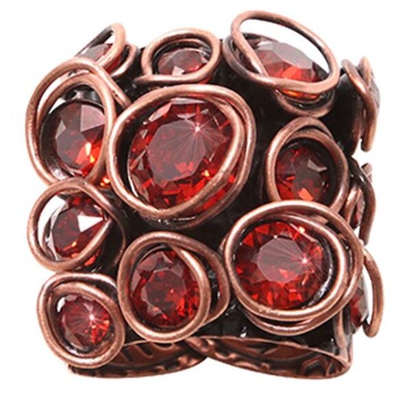 Konplott - Sparkle Twist - Rot, Orange, Kristall Rot, Magma, Antikkupfer, Ring
