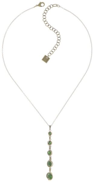 Konplott - Sparkle Twist - Grün, Schilfgrün, Antikmessing, Halskette mit Anhänger