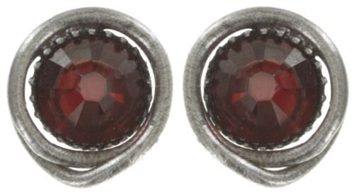 Konplott - Sparkle Twist - Rot, Magma Rot, Antiksilber, Ohrringe mit Stecker