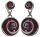 Konplott - Classic Twist - Pink, dunkel, Antiksilber, Ohrringe mit Stecker