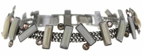 Konplott - Small Tones Beating - Weiß, Antiksilber, Armband