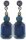Konplott - To Katharine With Love II - Blau, Antiksilber, Ohrringe mit Stecker