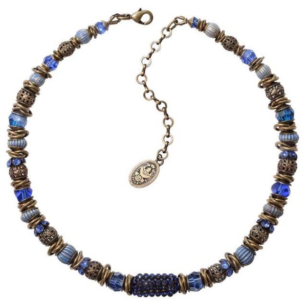 Konplott - Aladdin - Blau, Antikmessing, Halskette