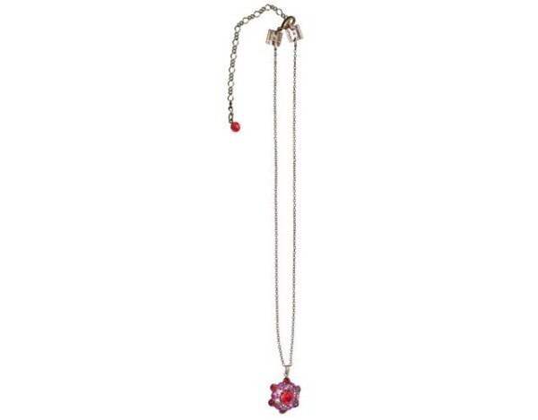 Konplott - Bended Lights - Rot, Pink, Antikmessing, Halskette mit Anhänger