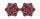 Konplott - Bended Lights - Korallen Rot, Antikmessing, Ohrringe mit Stecker