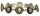 Konplott - Rivoli Concave - Weiß, Grau, crystal silver shade, Antikmessing, Armband