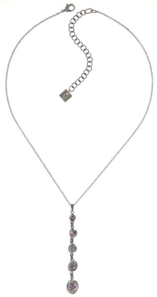 Konplott - Sparkle Twist - Weiß, helles Rose, crystal vitrail light, Halskette mit Anhänger