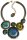 Konplott - Samurai Bloom - Blau, Grün, Antikmessing, Halskette