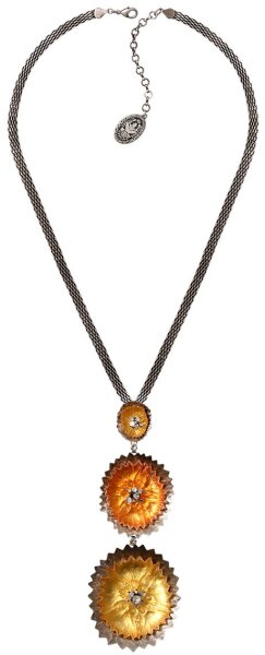 Konplott - Samurai Bloom - Braun, Antiksilber, Halskette mit Anhänger