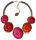 Konplott - Samurai Bloom - Rosa, Rot, Antikmessing, Halskette