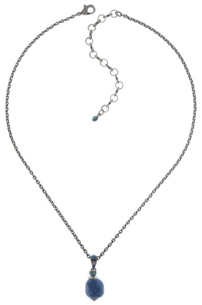 Konplott - Fiancee - Blau, Antiksilber, Halskette mit Anhänger