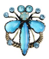 Konplott - Flower Zumzum - Blau, Antikmessing, Ring