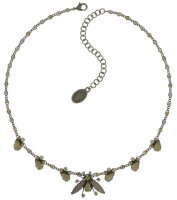 Konplott - Flower Zumzum - Gelb, Antikmessing, Halskette