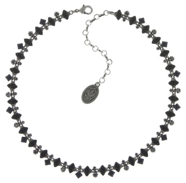Konplott - Mini Treasure II - Schwarz , Antiksilber, Halskette
