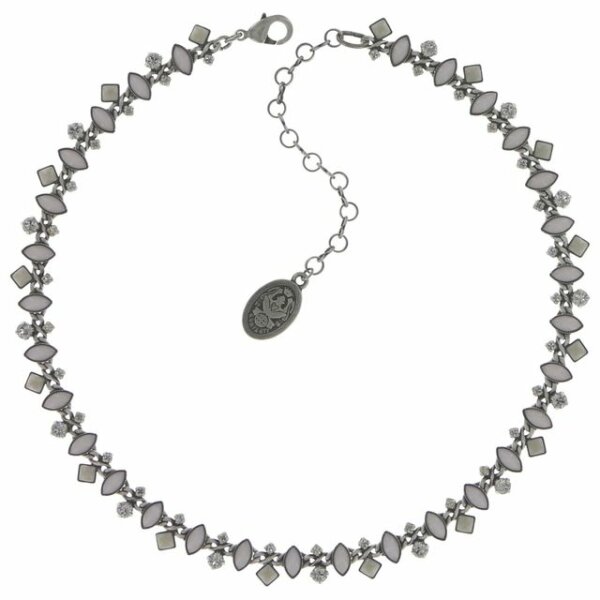 Konplott - Mini Treasure II - Weiß , helles Antiksilber, Halskette