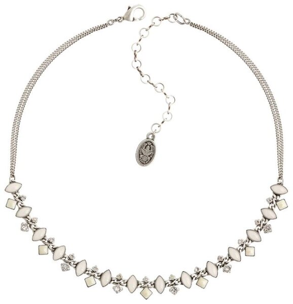 Konplott - Mini Treasure II - Weiß , helles Antiksilber, Halskette