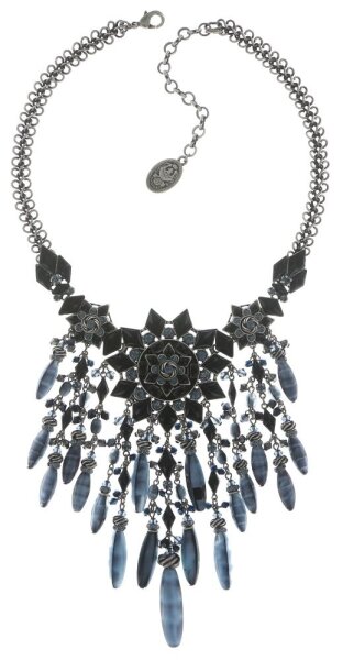 Konplott - Arabic Nights - Grau, Schwarz, Antiksilber, Halskette mit Anhänger