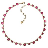 Konplott - Sparkle Twist - Pink, Antikmessing, Halskette