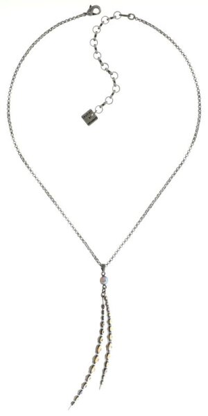 Konplott - Global Glam De Luxe - Beige, Antiksilber, Halskette mit Anhänger