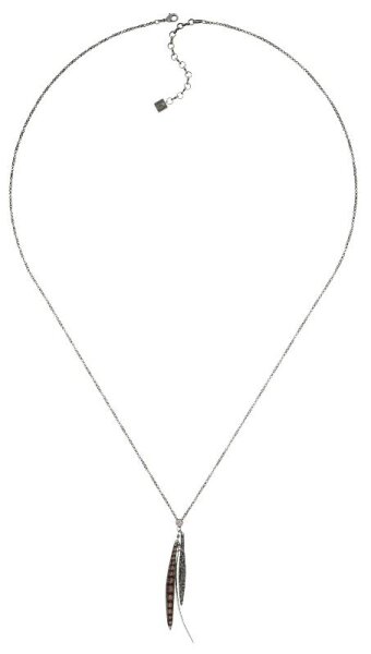 Konplott - Global Glam De Luxe - beige, antique silver, necklace long, pendant