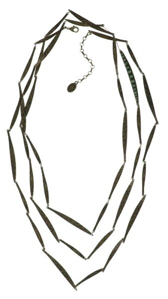 Konplott - Global Glam De Luxe - Grün, Antikmessing, Halskette lang