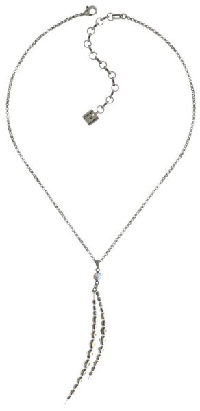 Konplott - Global Glam De Luxe - Weiß, Antiksilber, Halskette mit Anhänger