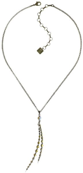 Konplott - Global Glam De Luxe - yellow, antique brass, necklace pendant