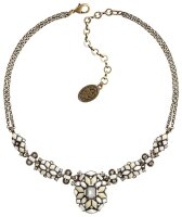 Konplott - Marrakesch - white, antique brass, necklace