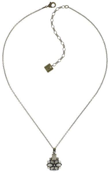 Konplott - Marrakesch - Weiß, Antikmessing, Halskette mit Anhänger
