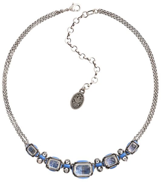 Konplott - Color on the Rocks - blue, antique silver, necklace 0