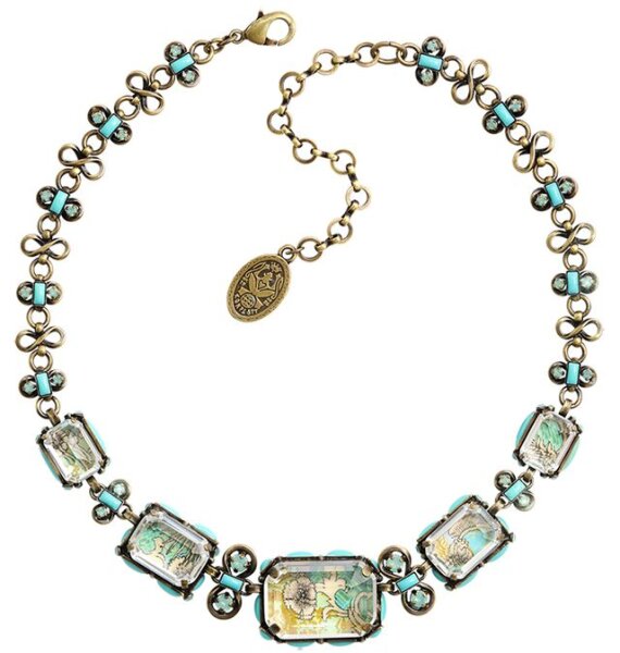 Konplott - Color on the Rocks - green, antique brass, necklace 0