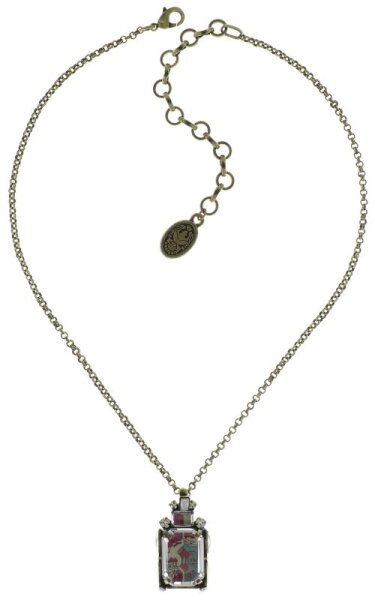 Konplott - Color on the Rocks - white, pink, Light antique brass, necklace pendant