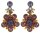 Konplott - Apple Blossom - brown, lila, antique silver, earring stud dangling