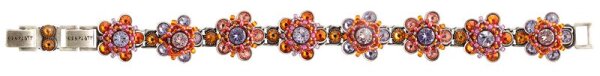 Konplott - Apple Blossom - brown, lila, antique silver, bracelet