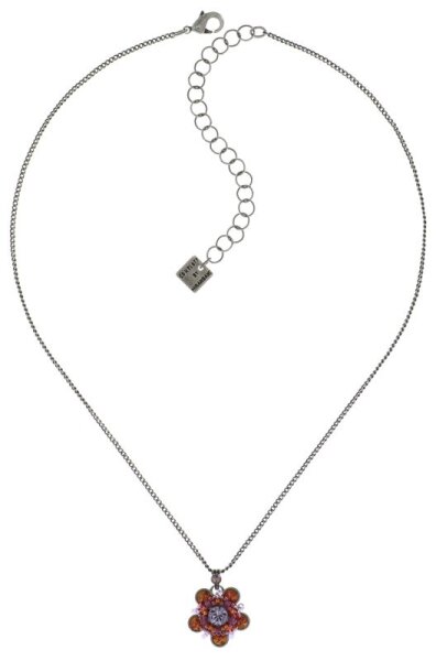 Konplott - Apple Blossom - Braun, Lila, Antiksilber, Halskette mit Anhänger