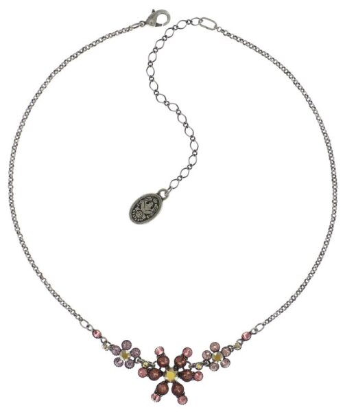 Konplott - Lost Garden - beige, pink, antique silver, necklace
