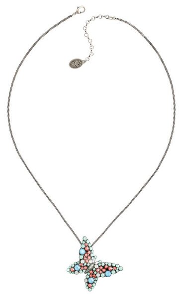 Konplott - Lost Garden - pastel, multi, antique silver, necklace pendant