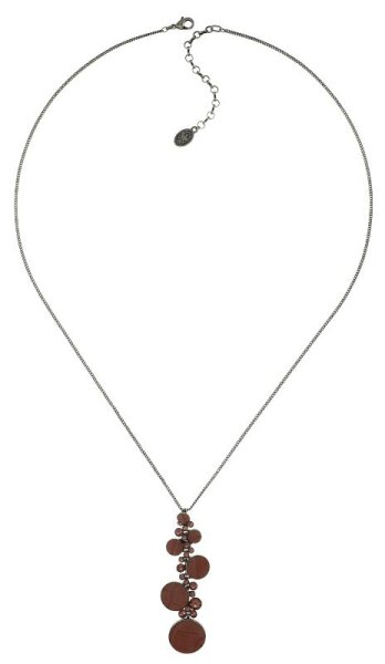 Konplott - Planet River - beige, brown, antique silver, necklace pendant