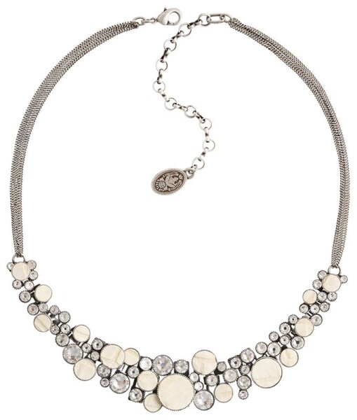 Konplott - Planet River - white, antique silver, necklace