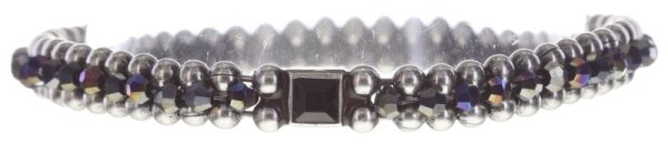 Konplott - Bead Snakes - lila, black, antique silver, bracelet