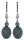 Konplott - Chinoiserie - blue, green, antique silver, earring dangling